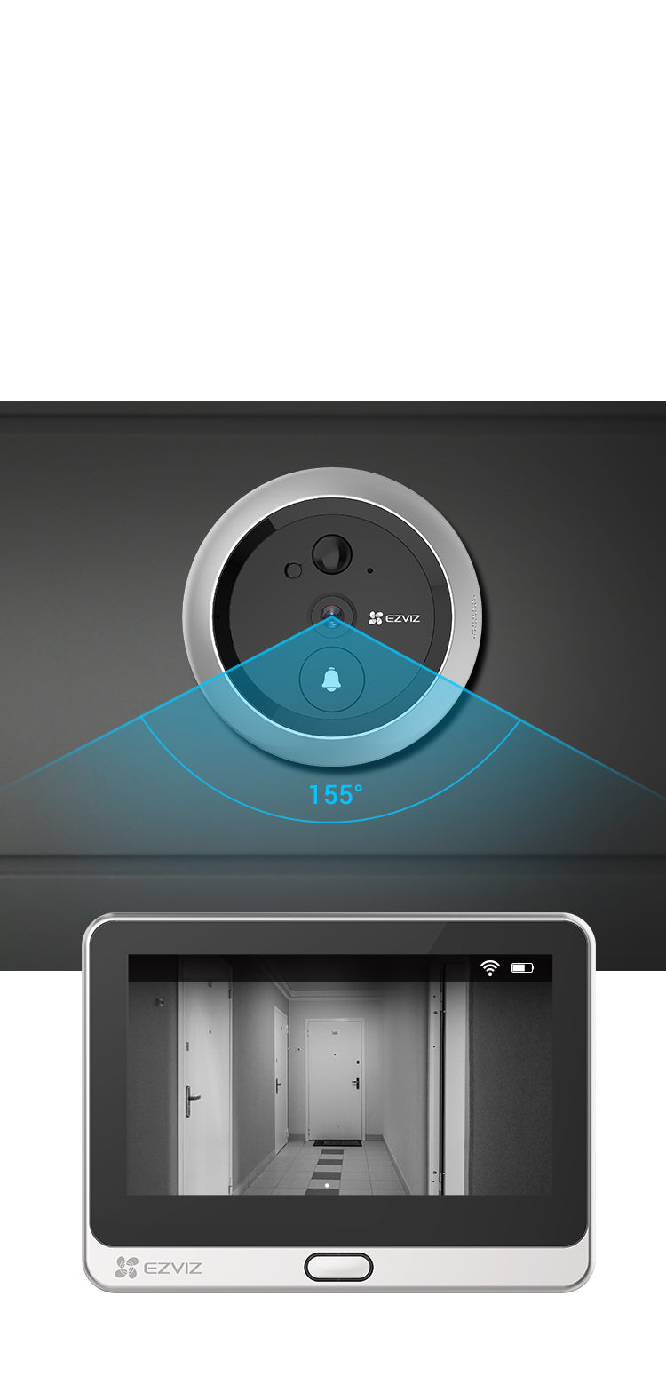 EZVIZ DP2C wire-free smart peephole doorbell and camera
