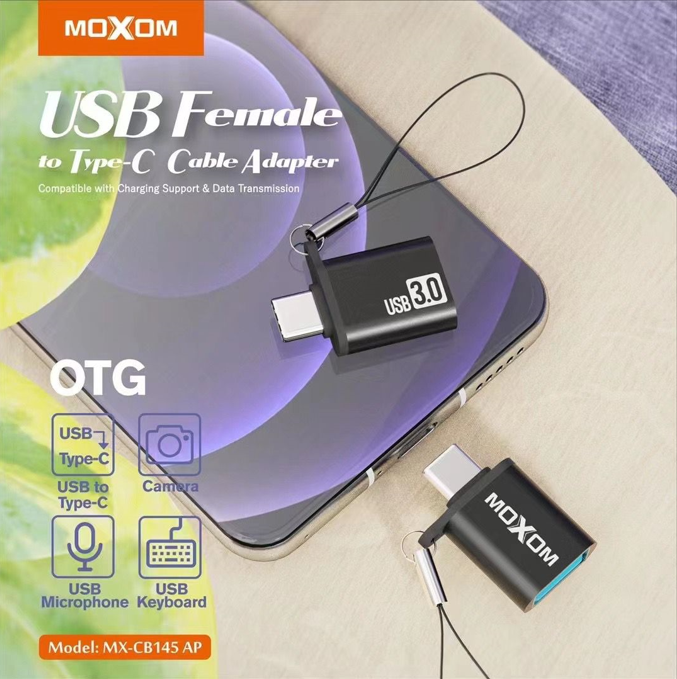 MOXOM Type-C Female to USB 3.0 Male Cable-Adapter