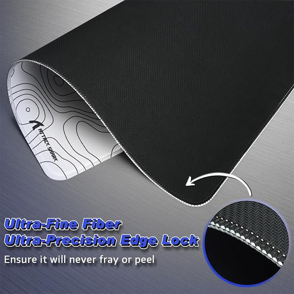 Attack Shark CM02 eSport Gaming Mouse Pad - White with Contour Line