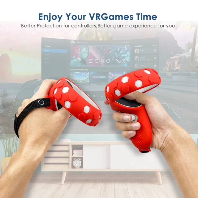 Controller Grip Cover with Handle for Meta Quest 2