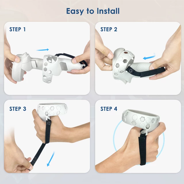Controller Grip Cover with Handle for Meta Quest 2