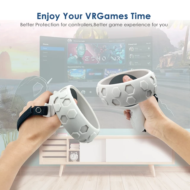 Controller Grip Cover with Handle for Meta Quest 2