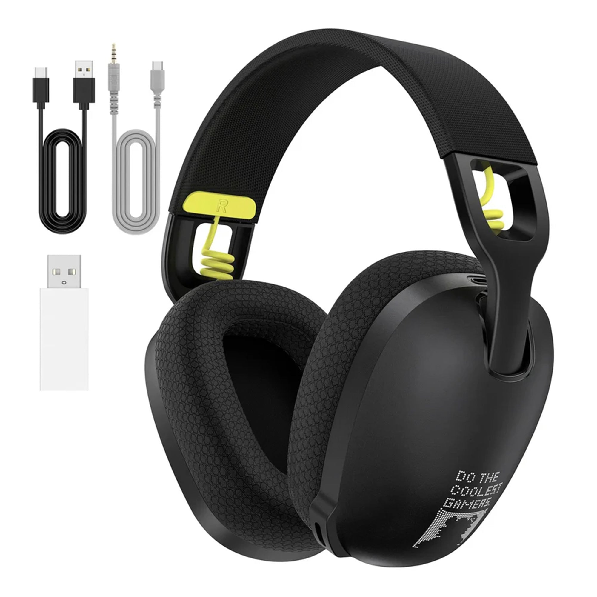 ONIKUMA B2 Wireless Headset Three Mode, Bluetooth + 2.4g Wireless + Wired Lightweight E-Sports Gaming Headphone Suitable for PC, PS4, PS5, Smart Phone, Mac - Black