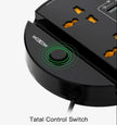 Moxom ST03 Power Socket With 3 USB Fast Charging Ports And Mobile Stand  - Black