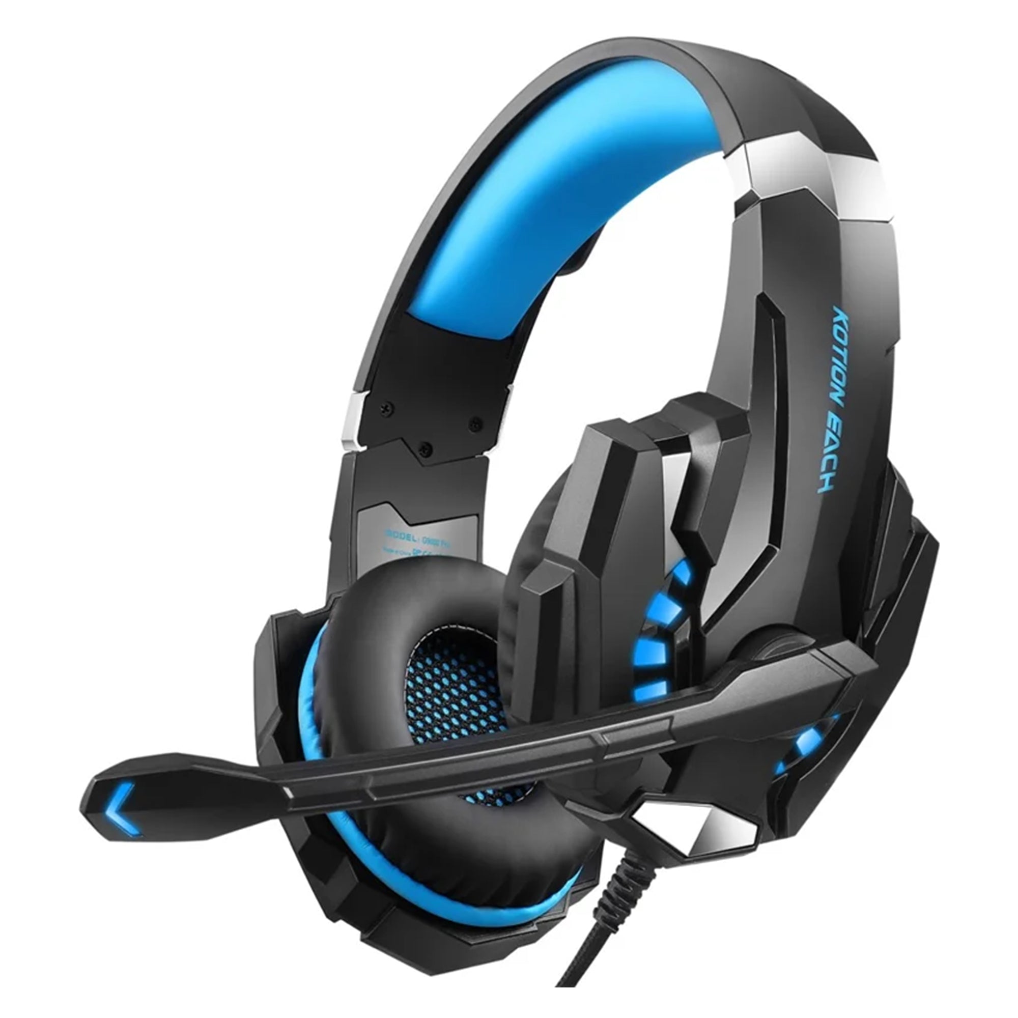 KOTION EACH G9000 Pro LED Light Gaming Headset Wired Over-Ear PC Headphone with Microphone - Blue
