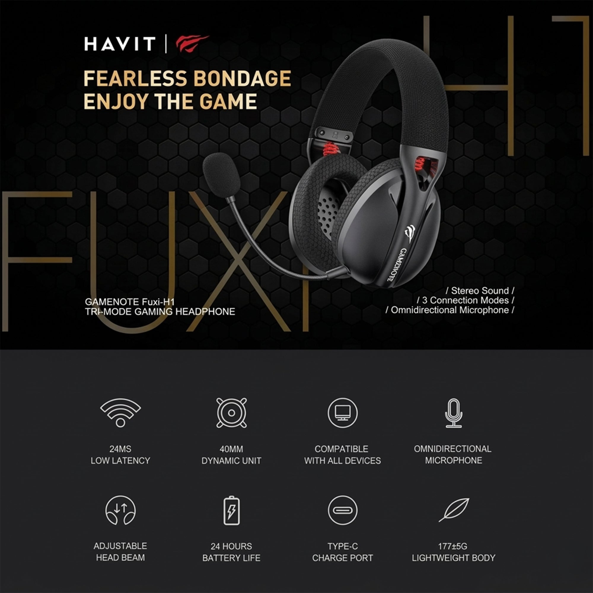 Havit GameNote Fuxi-H1 Tri-Mode Gaming Headphone