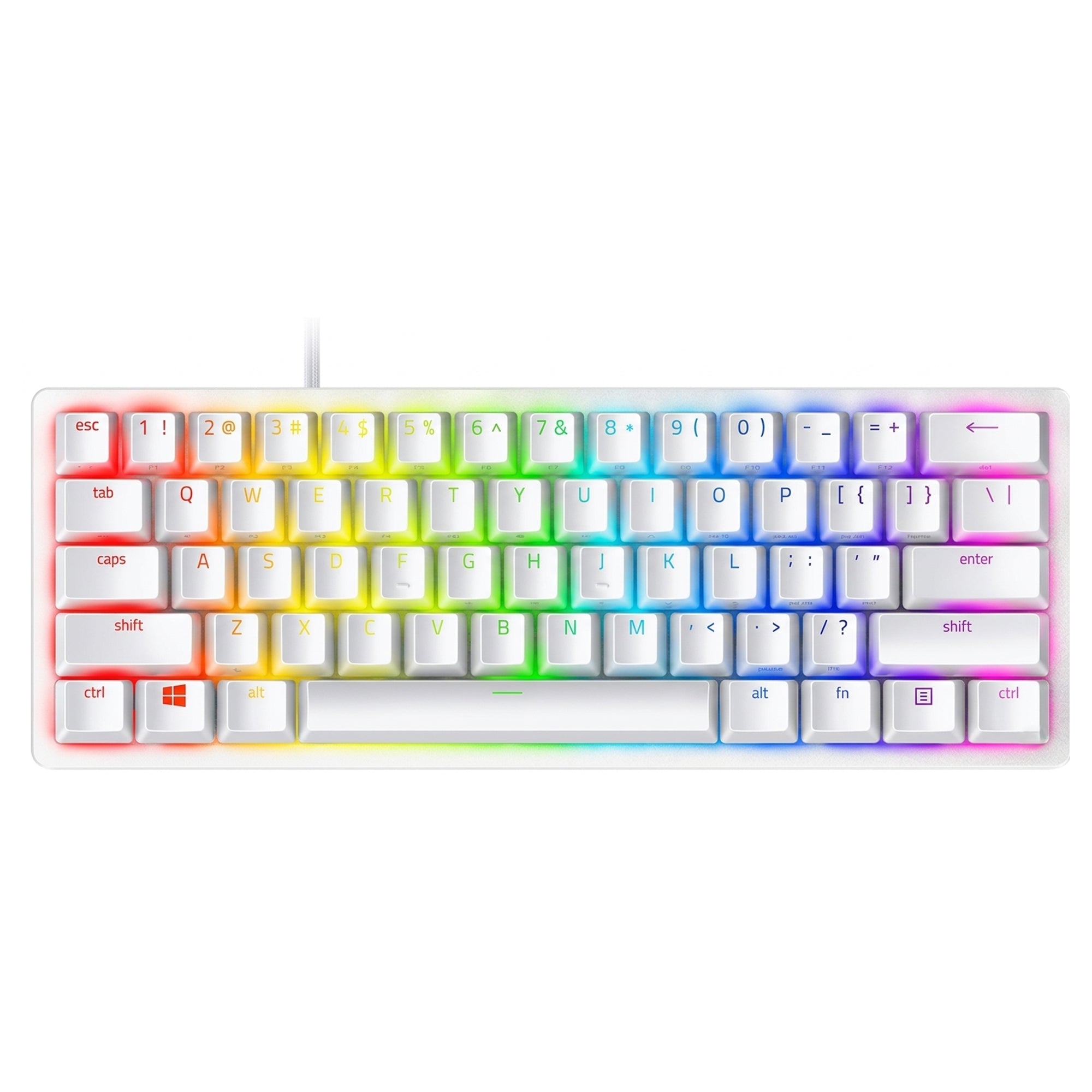 Razer Huntsman Mini 60% Optical Gaming Keyboard with Purple Switch -Mercury White