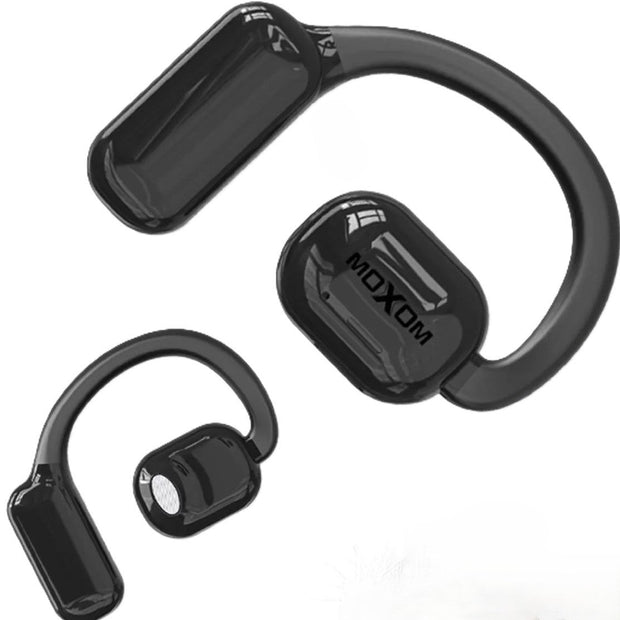 MOXOM MX-TW44 OWS OPEN AIR CONDUCTION ON EAR TWS WIRELESS V5.3 BLUETOOTH EARPHONES EARBUDS - Black