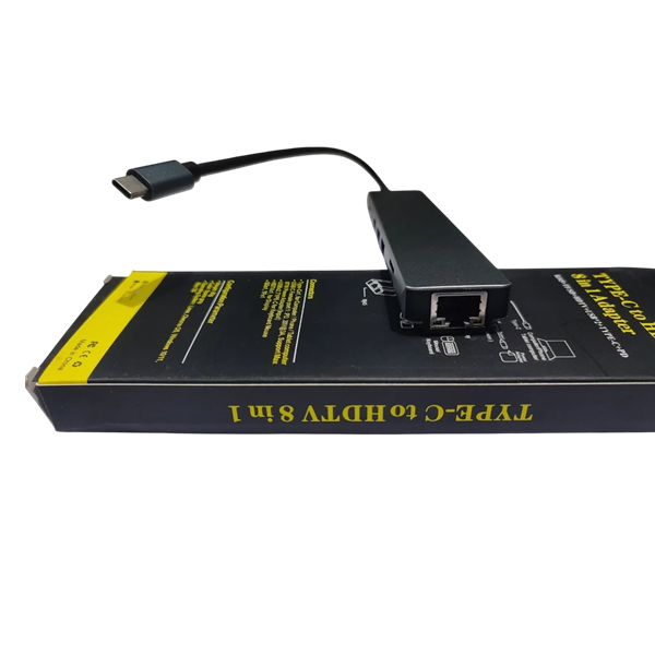 Type-C to HCTV 5 in 1 LAN + Type C + USB3.0 + HDTV