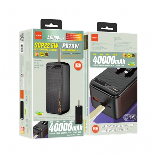 MOXOM 40000 mAh PD20W SCP22.5W Power Bank