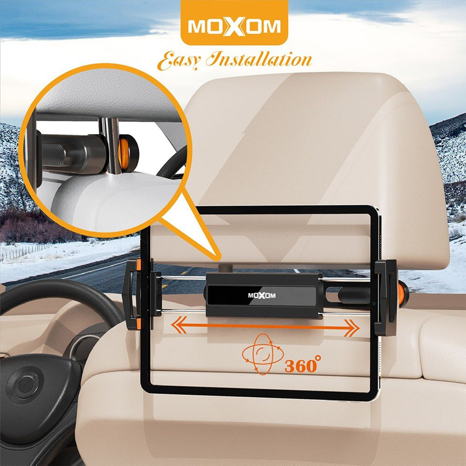 MOXOM Tablet Mount Holder for Car Headrest with Shockproof Protection