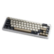 Attack Shark X66 Wireless Mechanical Keyboard with Side Printed PBT Keycaps 60% Wireless Gasket Mechanical Keyboard and Custom Linear Strawberry Switches - Cheese White