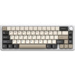 Attack Shark X66 Wireless Mechanical Keyboard with Side Printed PBT Keycaps 60% Wireless Gasket Mechanical Keyboard and Custom Linear Strawberry Switches - Cheese White