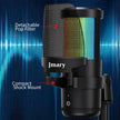 Jmary MC-PW13 USB Microphone with RGB Indicator Light for Podcasting, Gaming, Streaming, and Recording