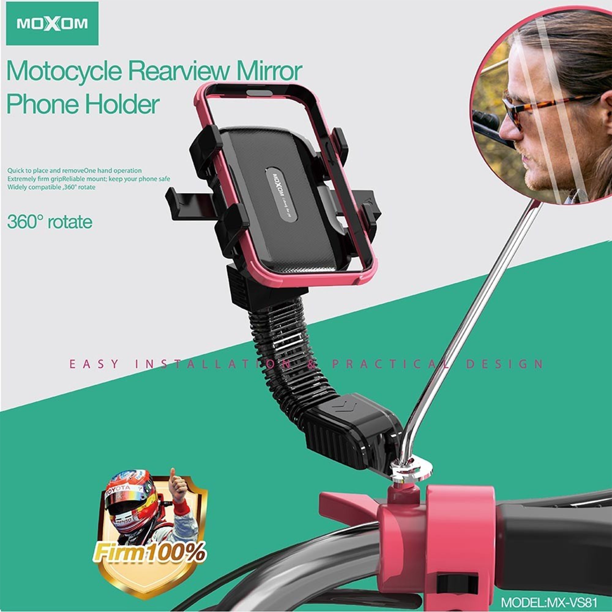 MOXOM Phone Holder for Motocycle Rearview Mirror