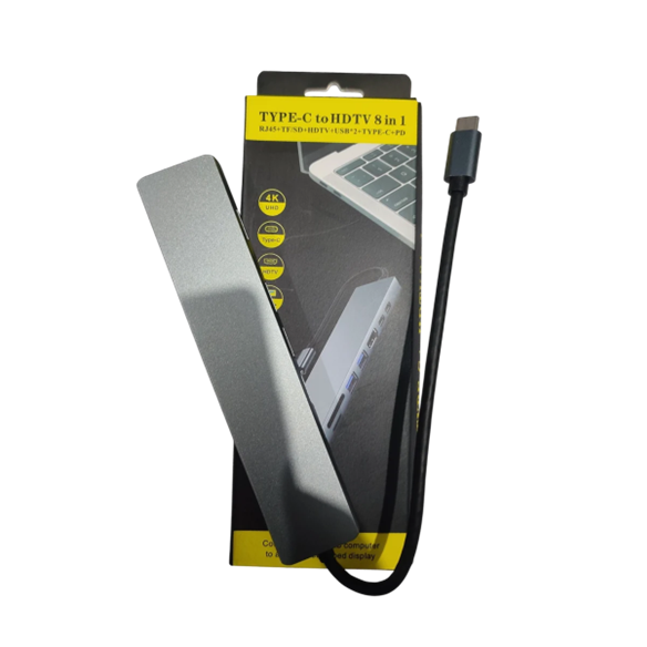 Type-C to HCTV 5 in 1 LAN + Type C + USB3.0 + HDTV