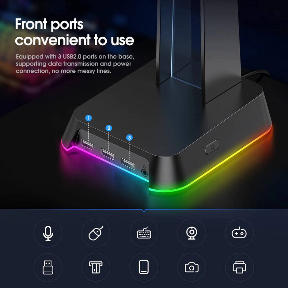 Onikuma ST-2 RGB USB Hub Headset Stand