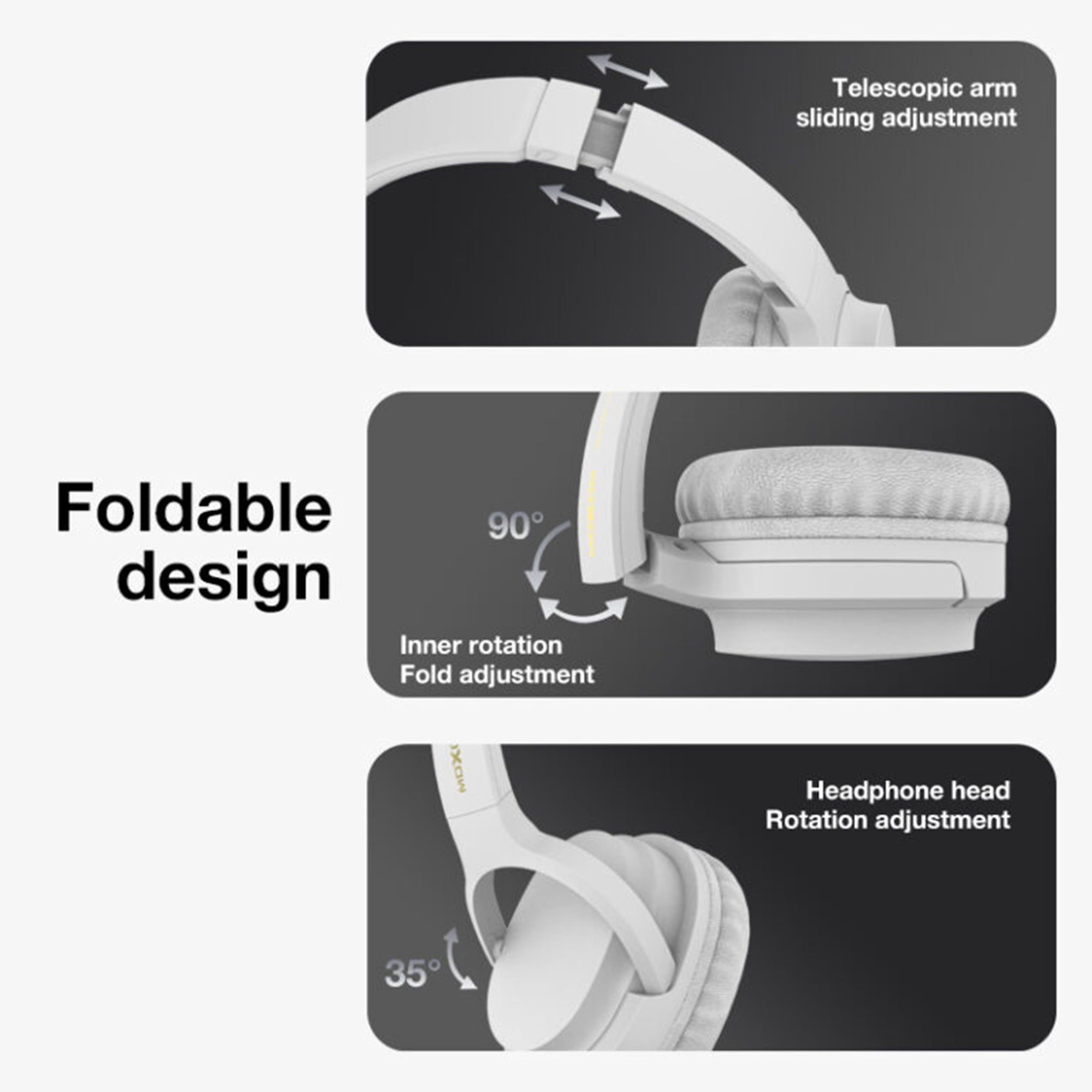 MOXOM BASS MX-WL06 Wireless and Wired On Ear Headphones - 5 Hours Playtime, 300 Hours Standby Time, Quick Rechargeable Battery