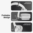 MOXOM BASS MX-WL06 Wireless and Wired On Ear Headphones - 5 Hours Playtime, 300 Hours Standby Time, Quick Rechargeable Battery
