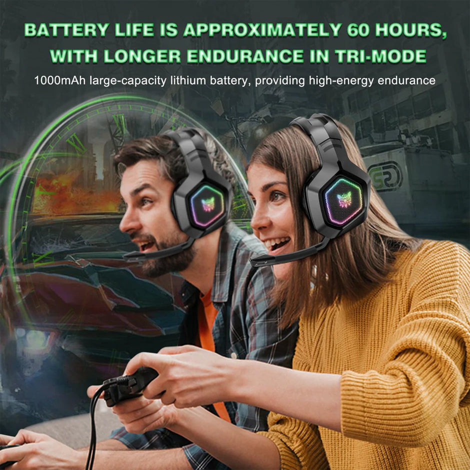 ONIKUMA B100 Headset Headworn Bluetooth 2.4g Wireless Wired Three Mode Lightweight E-Sports Gamer Headphone
