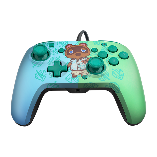 Pdp Faceoff Deluxe+ Wired Controller - Animal Crossing Edition Tom Nook For Nintendo Switch Nintendo