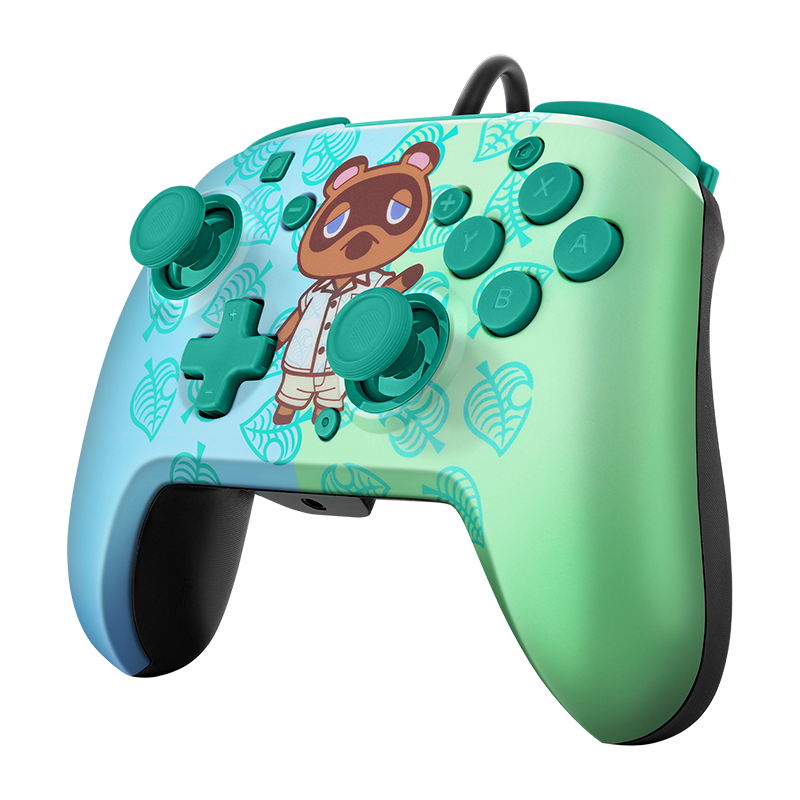 Pdp Faceoff Deluxe+ Wired Controller - Animal Crossing Edition Tom Nook For Nintendo Switch Nintendo