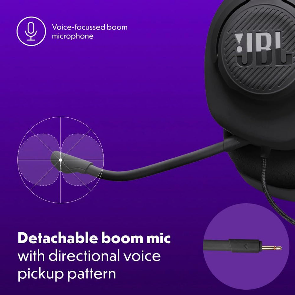 JBL Quantum 100 M2 Wired Gaming Headset - Black
