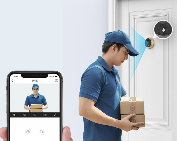 EZVIZ DP2C wire-free smart peephole doorbell and camera