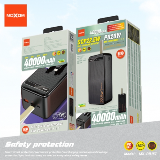 MOXOM 40000 mAh PD20W SCP22.5W Power Bank