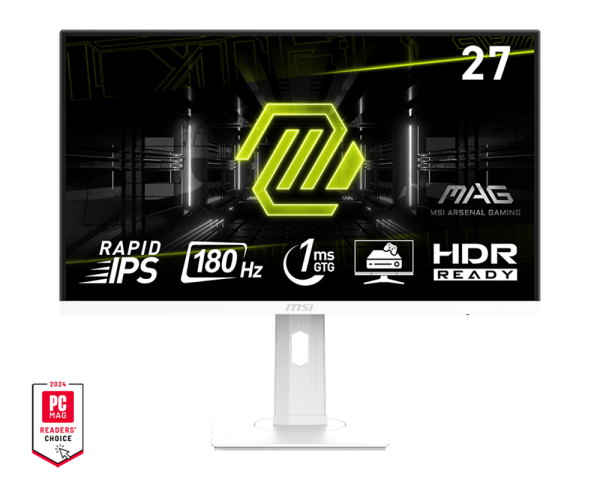 MSI Mag 27 inch FHD 180hz gaming monitor for PC , PS5, XBOX (white color)