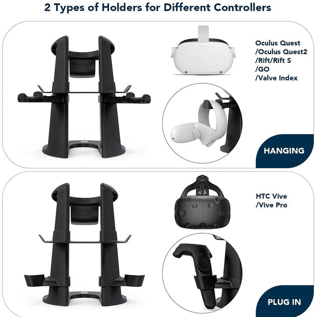 Kiwi Design Vr Stand For Oculus Quest/quest 2/rift/rift S/go/htc Vive/vive Pro/valve Index Headset