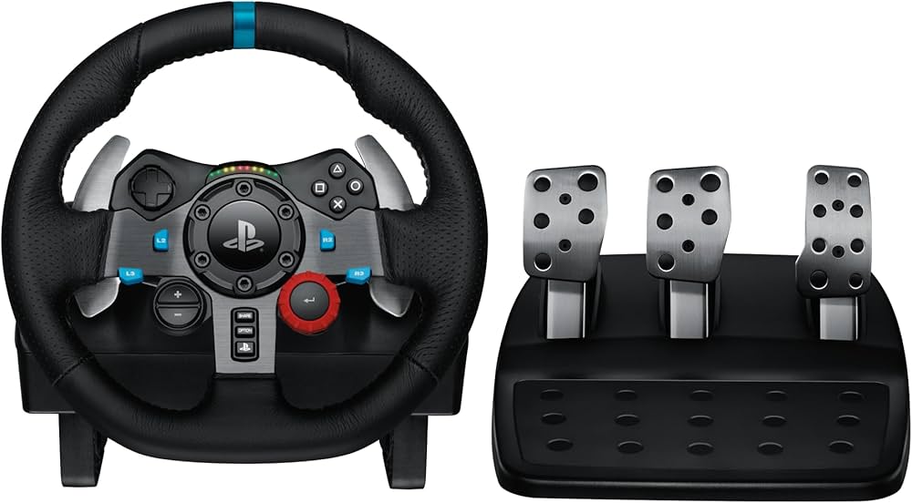 Logitech G29 Driving Force Racing Wheel and Pedals for PS5, PS4, PC