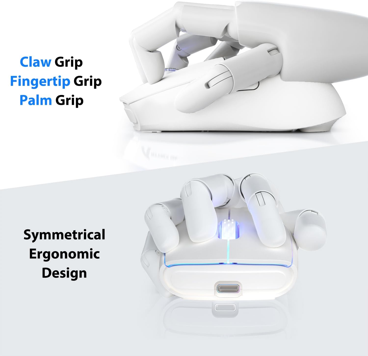 Attack Shark X5 RGB Weightless Mouse Tri-Mode Wired/2.4G/BT5.0, PAW3312 PixArt Optical Sensor, up to 4000DPI, with Long Battery Life for Office/Game