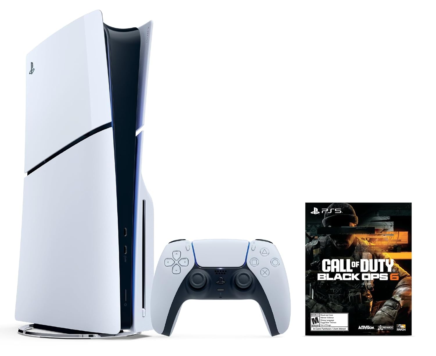 Playstation 5 , PS5 slim disc edition , Call Of Duty bops 6 bundle , official Magnet warranty