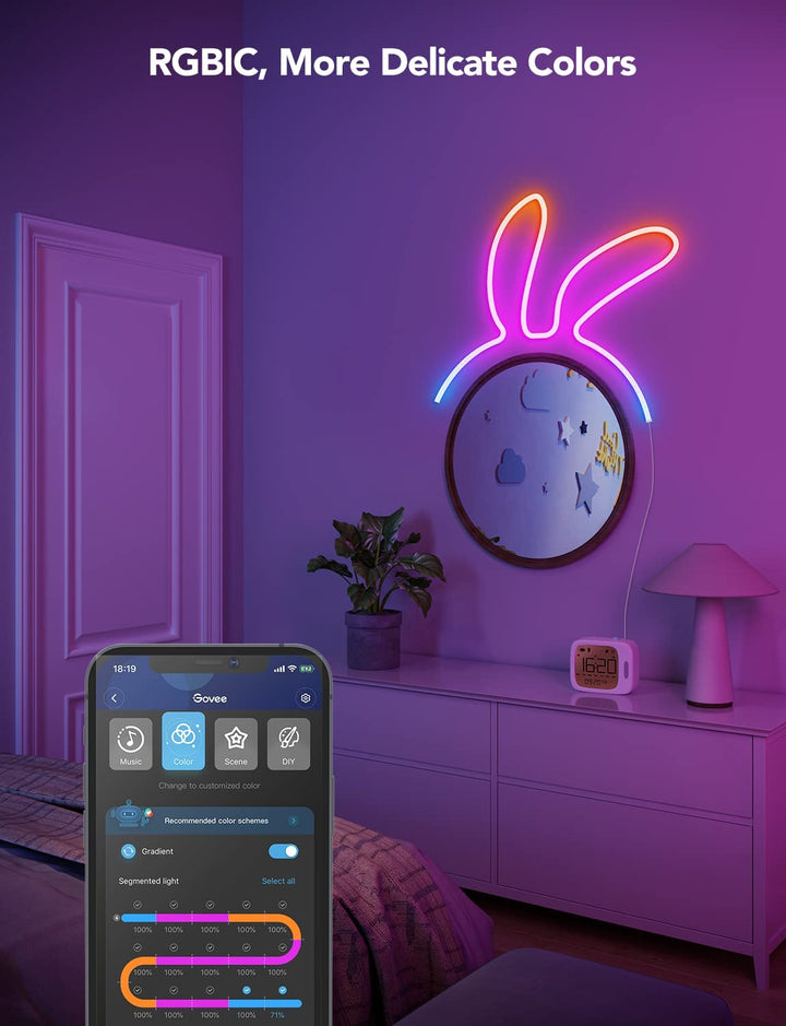 Govee Neon LED Strip Light - 10FT/3M)