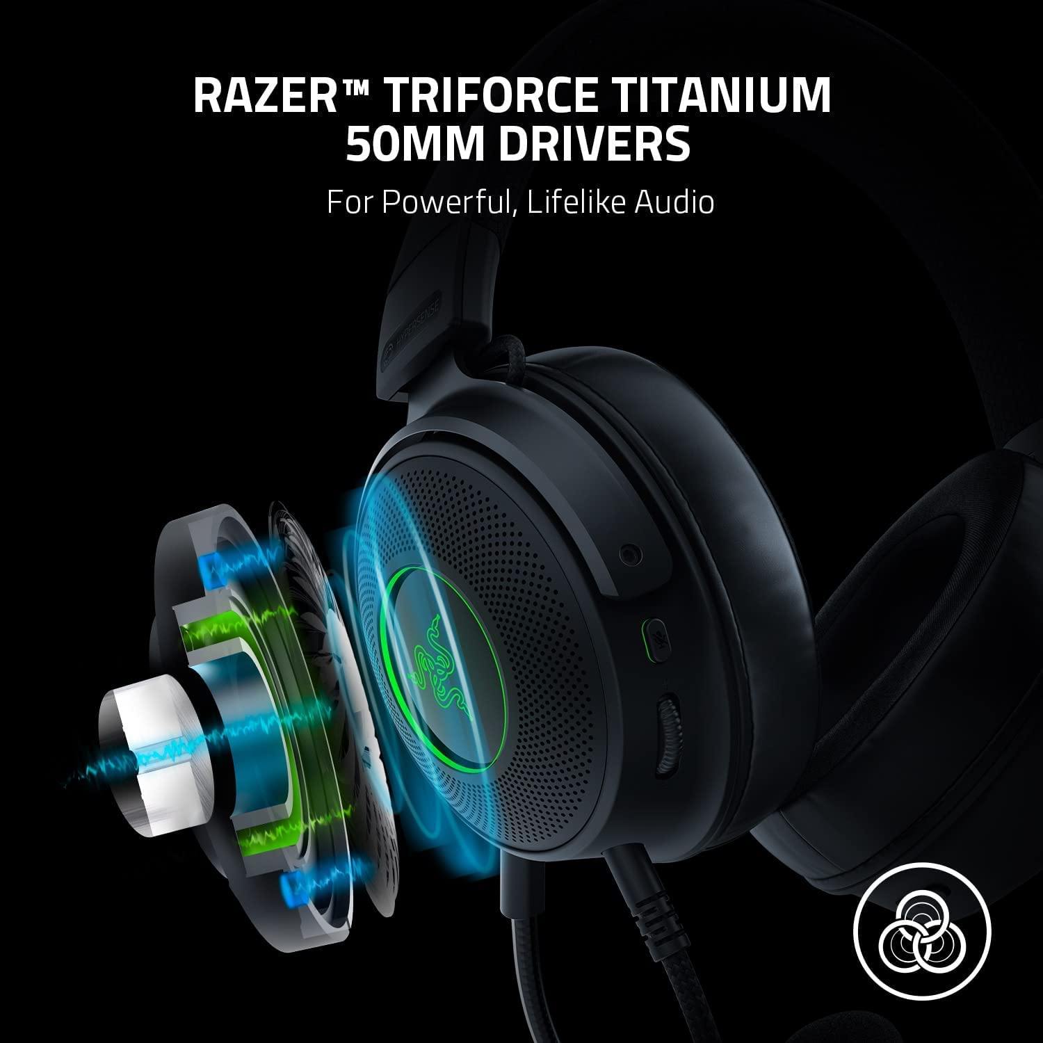 Razer Kraken V3 X Wired USB Gaming Headset