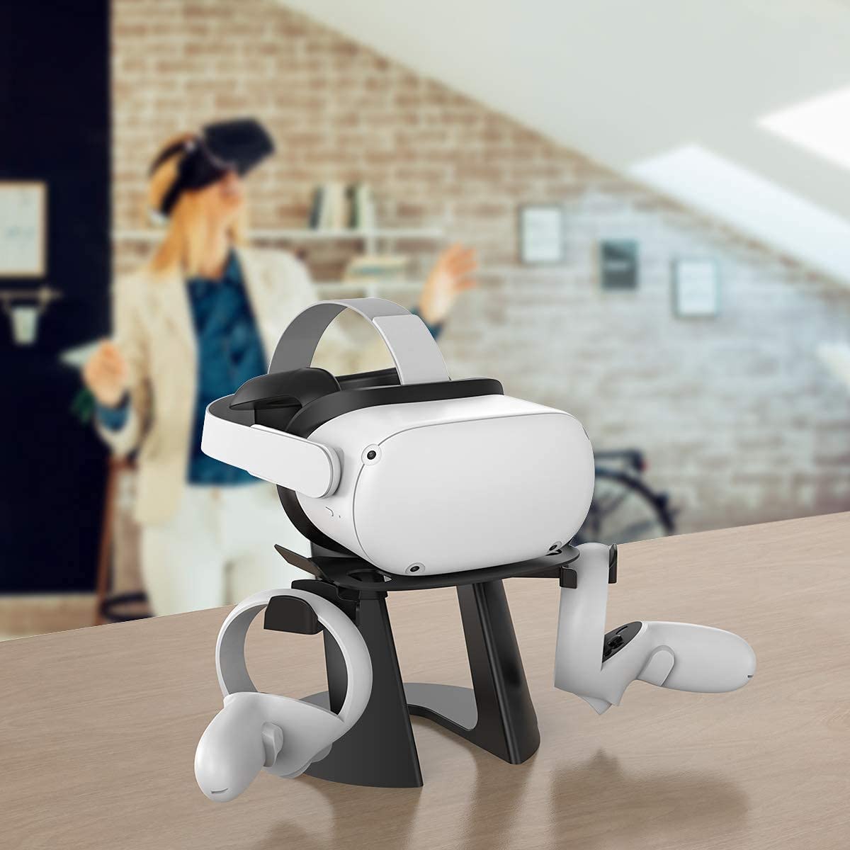Kiwi Design Vr Stand For Oculus Quest/quest 2/rift/rift S/go/htc Vive/vive Pro/valve Index Headset