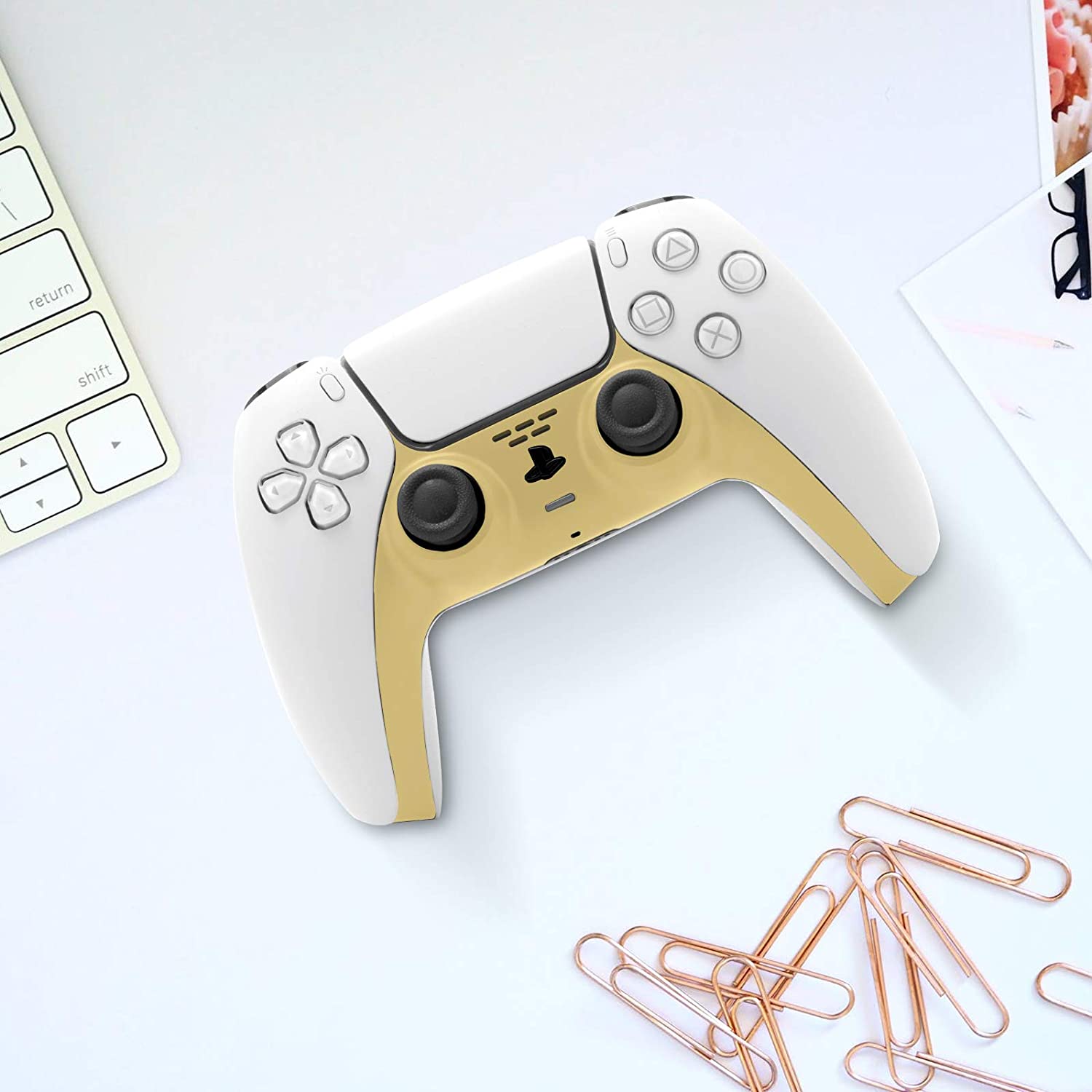 Decoration Shell Cover With Two Analog Grips For Ps5 Dualsense Controller Playstation 5 Accessory