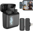 MOXOM Noise Reduction Lightning Wireless Microphone for Live Shows, Vlogs, and Interviews