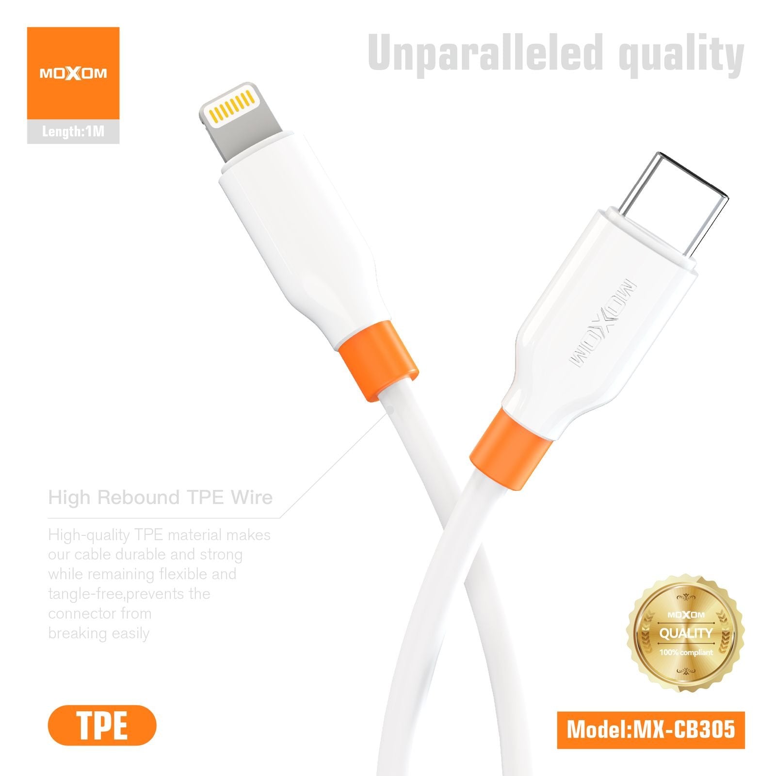 MOXOM 1M Fast Charging Data Cable