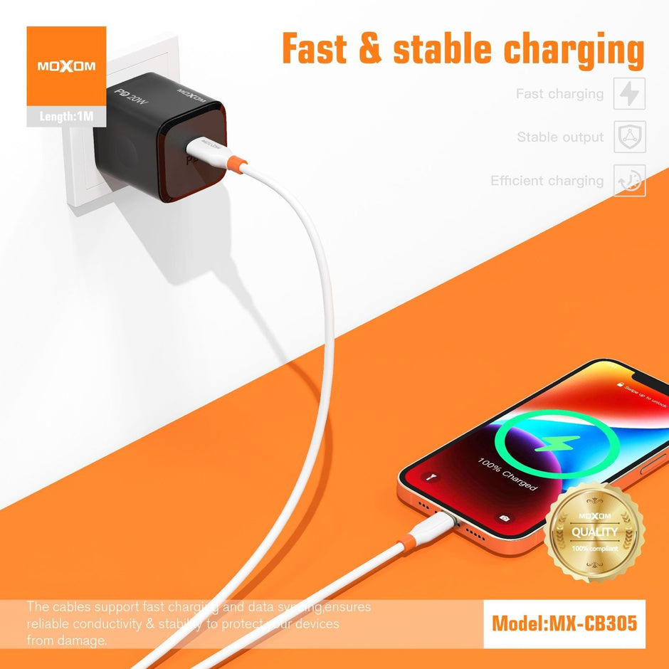 MOXOM 1M Fast Charging Data Cable