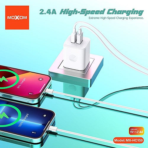 MOXOM Dual USB-A High-Speed Charger