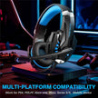 KOTION EACH G9000 Pro LED Light Gaming Headset Wired Over-Ear PC Headphone with Microphone - Blue