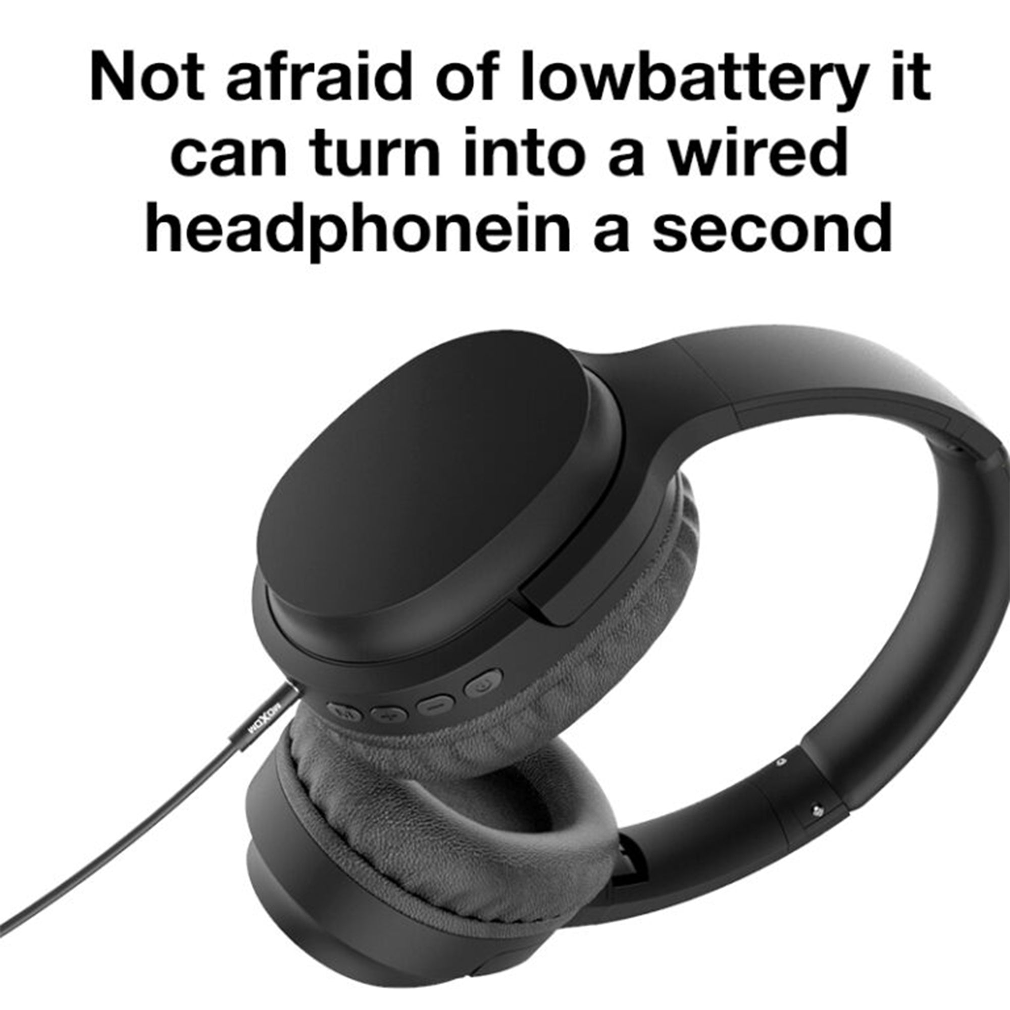 MOXOM BASS MX-WL06 Wireless and Wired On Ear Headphones - 5 Hours Playtime, 300 Hours Standby Time, Quick Rechargeable Battery