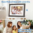 Wooden Digital Photo Frame Wireless Electronic Photo Album - 10.1-inch 32GB, Auto-Rotate, Motion Sensor, IPS Touch Screen