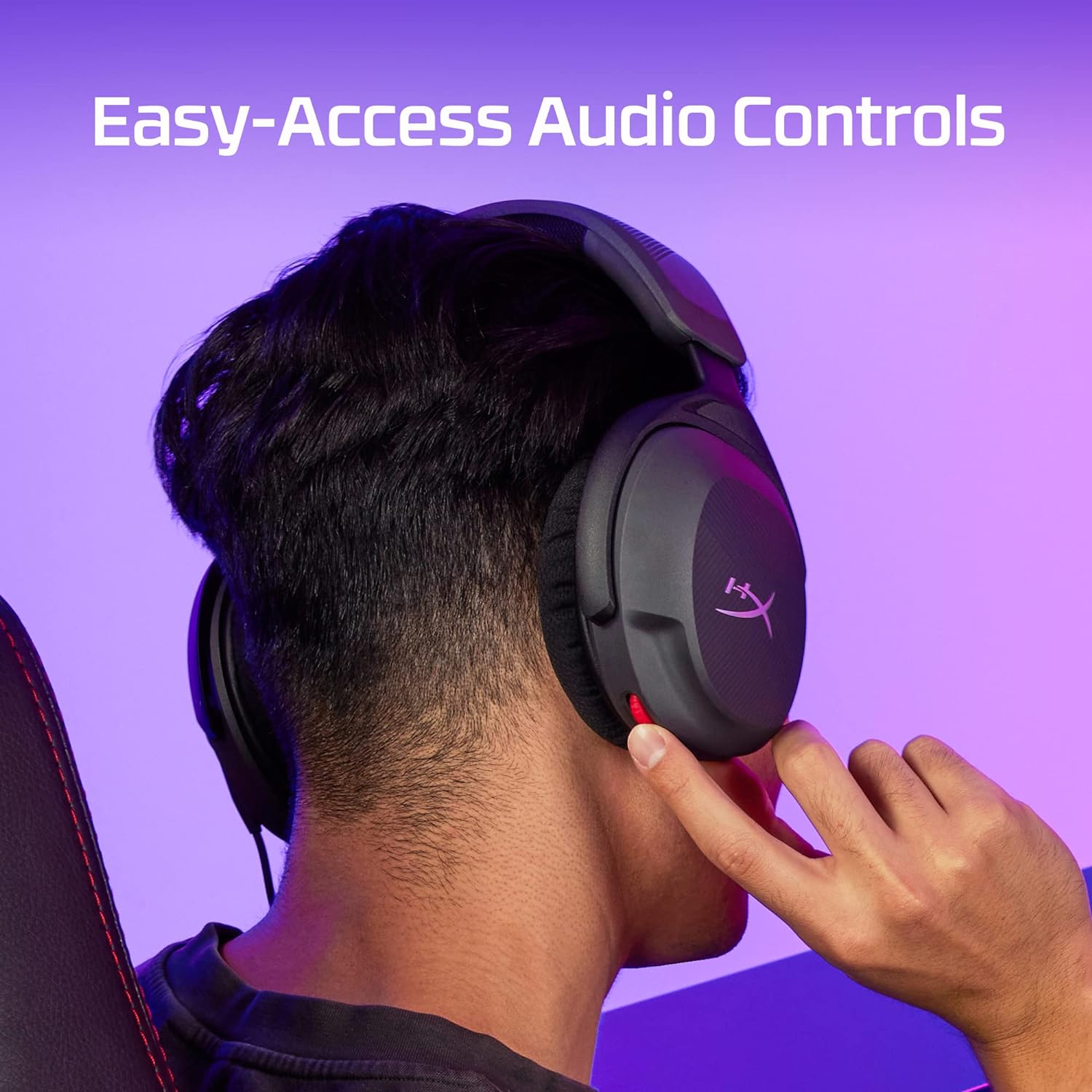 HyperX Cloud Stinger 2 Core – Gaming Headset, Lightweight Over-Ear Headset with mic, Swivel-to-Mute mic Function - Black