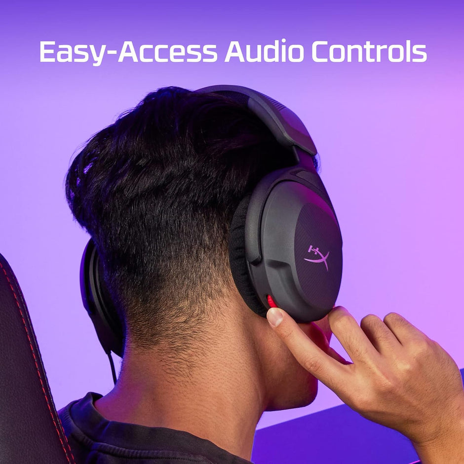 HyperX Cloud Stinger 2 Core – Gaming Headset, Lightweight Over-Ear Headset with mic, Swivel-to-Mute mic Function - Black
