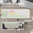 Attack Shark X66 Wireless Mechanical Keyboard with Side Printed PBT Keycaps 60% Wireless Gasket Mechanical Keyboard and Custom Linear Strawberry Switches - Cheese White