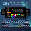 Royal Kludge RK61 Plus Triple Mode Wireless Bluetooth5.1/2.4G/Wired, RGB 61-Keys Hot Swappable Mechanical Keyboard - Indigo