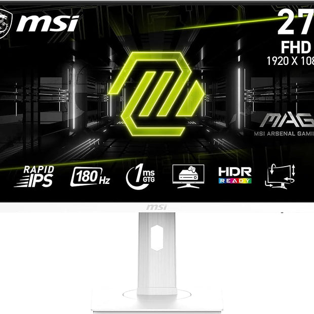 MSI Mag 27 inch FHD 180hz gaming monitor for PC , PS5, XBOX (white color)
